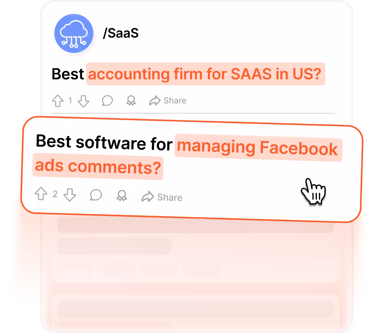 How upvotes work step 1